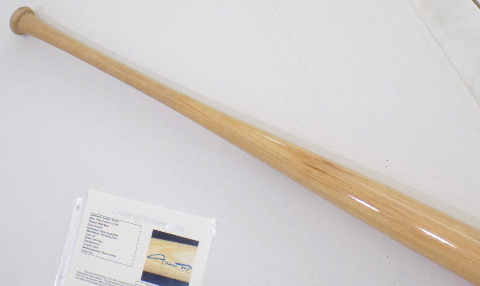 WILLIE MAYS HOF Signed Autograph Adirondack Pro Model Baseball Bat JSA 💎 LOA