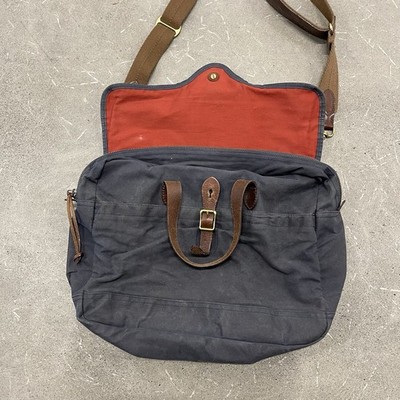 J Crew Abingdon Waxed Canvas Messenger Tote Bag Rugged Vintage