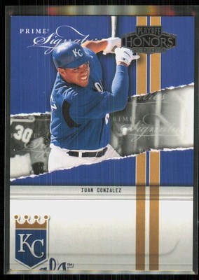 2004 Playoff Honors Prime Signatures Juan Gonzalez /2500 #PS-22