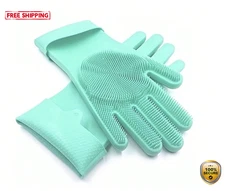 1PC Silicone Cleaning Glove - Waterproof, Anti-Slip for Kitchen & Dishes - NEW