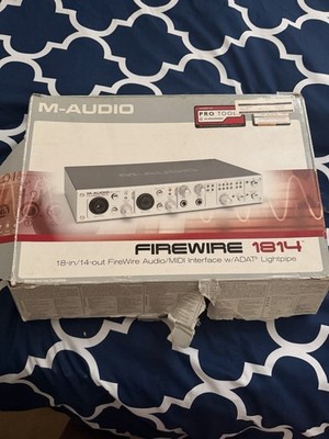 M-Audio Firewire 1814 Audio-MIDI Interface with Breakout And FireWire Cables