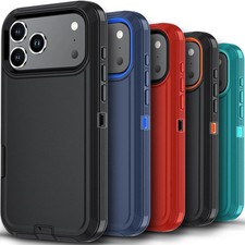 For iPhone 18 Pro Max 17 Pro Max Case Cover Phone Shockproof  Tempered Glass