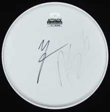 Vince Neil & Nikki Sixx Signed 11" Drumhead (JSA Hologram)