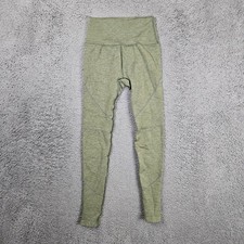 Alphalete Womens Moto High Waisted Seamless Leggings Olive Green Heather Small