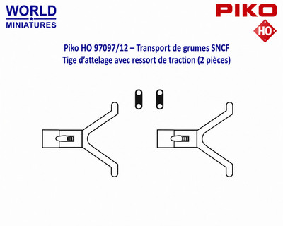 Piko HO 97097/12 - Holztransport SNCF Anhängerkupplung mit Zugfeder »