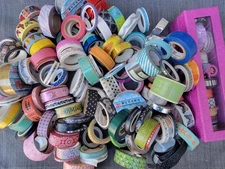 Washi Tape Mixed Bundle Various Themes Colors Patterns Text Lot of 130+!