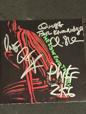 A Tribe Called Quest The Low End Theory Signed CD Cover Phife Dawg Q-Tip COA