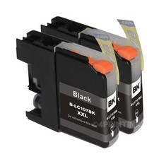 2Pk LC107 BK XXL Black Ink Cartridges For Bro MFC-J4510DW, MFC-J4610DW with CHIP
