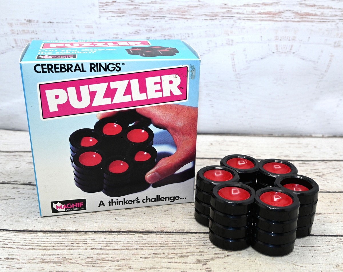 Magnif Cerebral Ring 3D Puzzle - Brain Teaser With 6 Pistons & 700+ Combinations