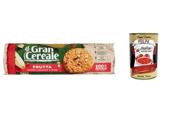 3X Mulino Bianco Gran Cereale Frutta, Frucht Kekse 250G+Italian Polpa 400G-image