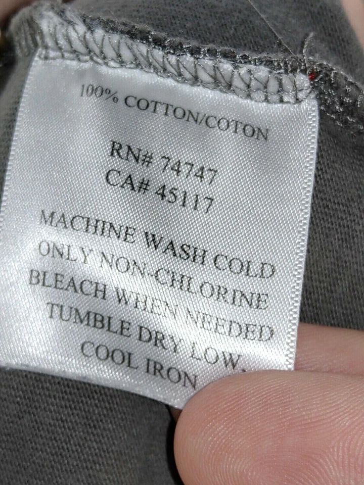 Red Head Mens Size 2XL Color Grey Short Sleeves 3 Button Up Crew Neck T Shirt - Image 4 of 4