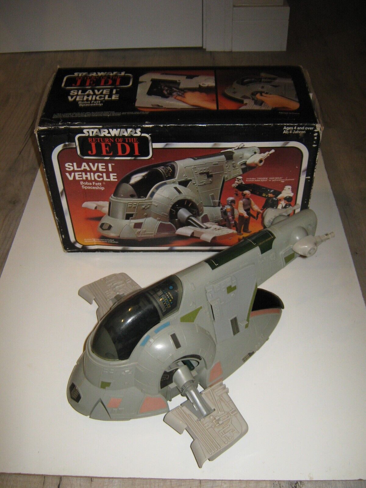 Original 80s Star Wars Boba Fett Slave 1 Space Ship includes Han Solo  Carbonate | eBay