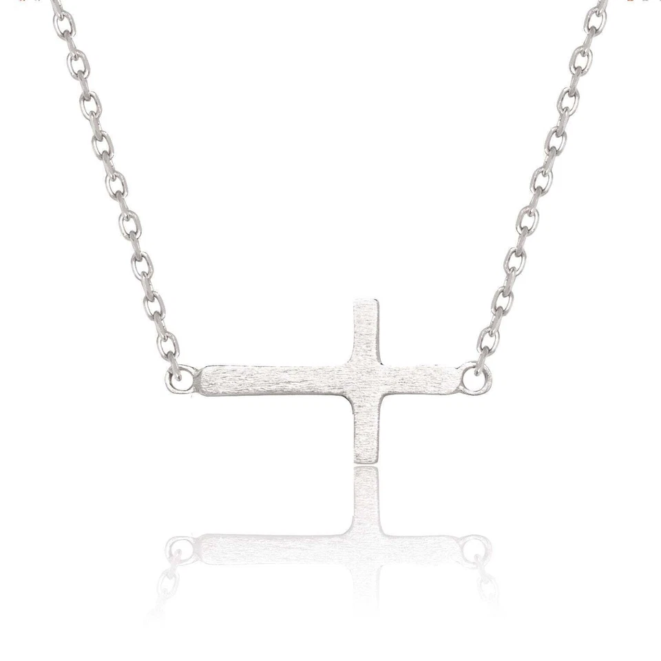 Ожерелье с подвеской в виде креста желтое/белое/розовое золото 14 карат - Изображение 2 из 4