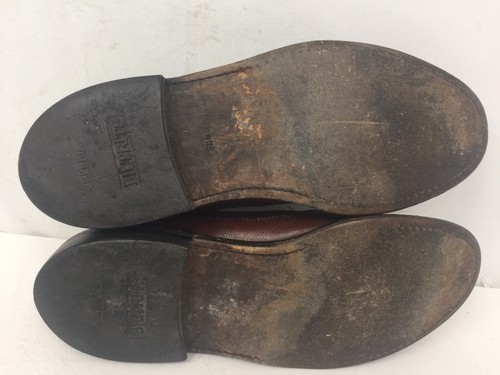 Vintage Florsheim Imperial Brown Pebble Leather Long Wing Tip Shoes Size 10 D - Picture 8 of 9