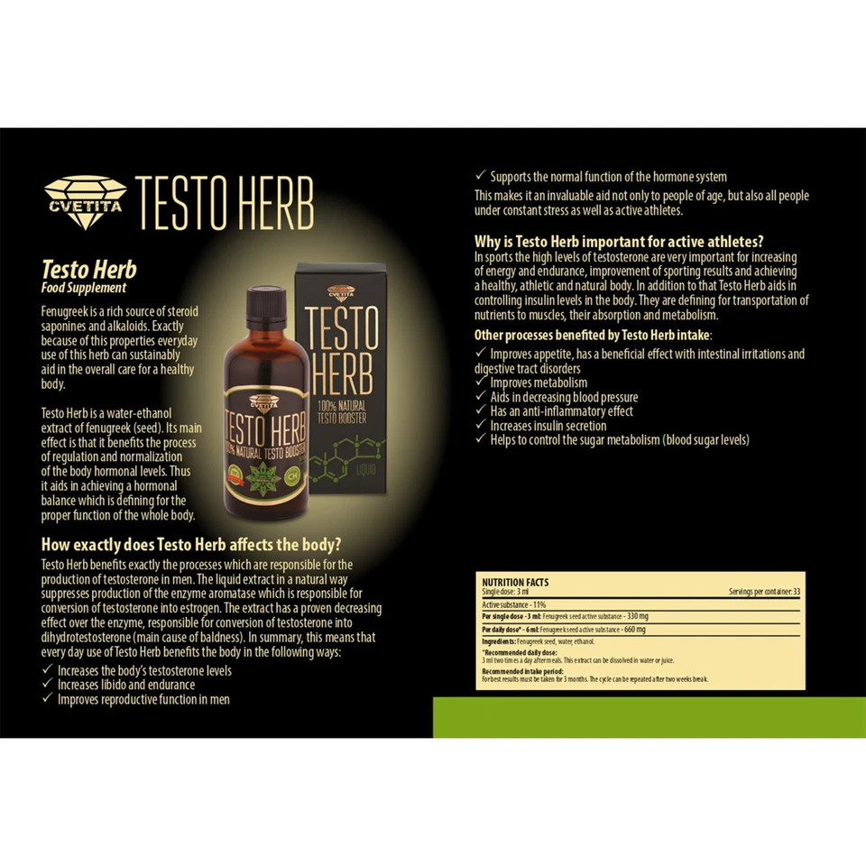 Fenugreek extract Testosterone booster Muscle gainer Libido Weight Loss 100ml - Image 2 of 4