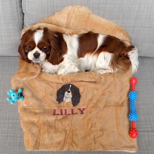 Cavalier King Charles Spaniel Coperta Cane Personalizzata Doppio Spessore 5 Colori