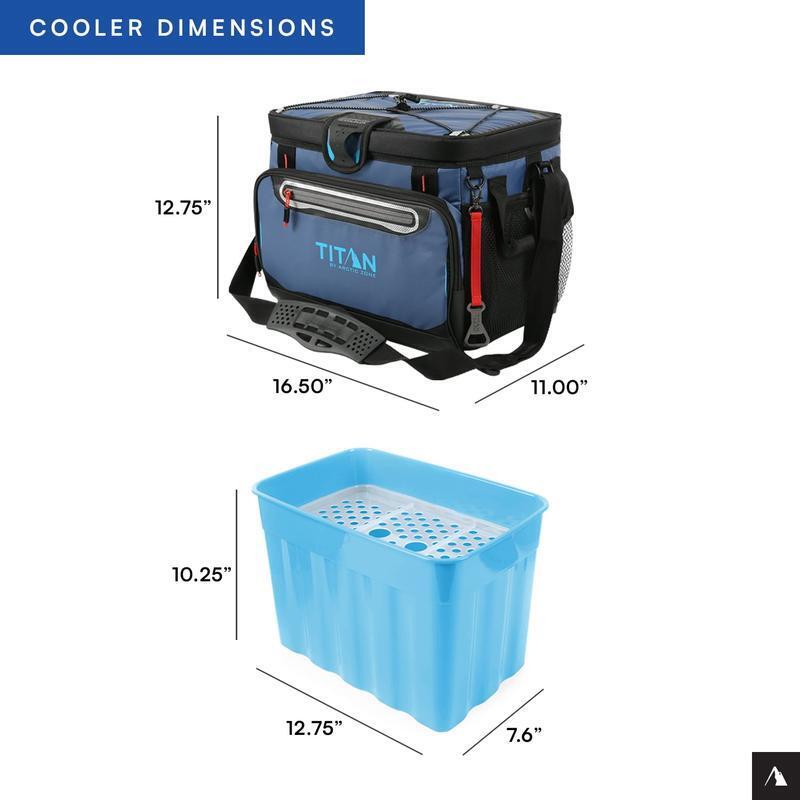 Zipperless Soft Sided Cooler 30 Can Leak Proof Insulated Travel Freeze Cooler US