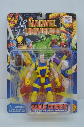 Marvel Super Heroes Cable Cyborg Hidden Techno Bionics Toy Biz Figur TOP ZUSTAND - Bild 6 von 10