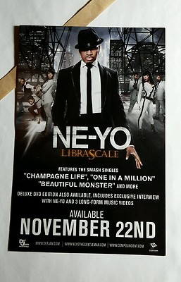 NEYO NE-YO LIBRA SCALE NE YO 4x6 MUSIC PROMO POSTER FLYER POSTCARD