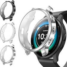 3 Packs Screen Protector Case for Garmin Venu 3S 41mm Soft TPU Plated Bumper