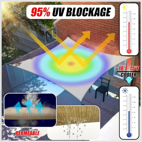 Custom Red UV Block Shade Sail 8' x 11' x 13.6' – Durable Sun Protection Canopy - Picture 4 of 10