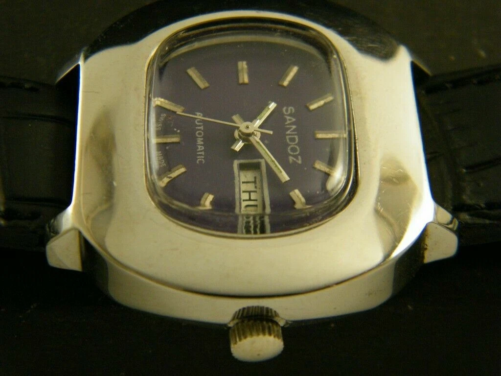 Vintage SANDOZ autom tico suizo de hombre D a Fecha Reloj eBay