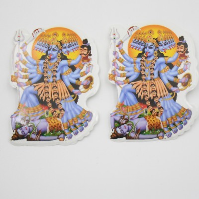 Aufkleber Sticker 2x KALI Indien Goa Hippie God-Stickers Puja OM 75