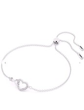Swarovski Infinity bracelet, Infinity and heart, White Rhodium plated New in Box