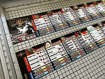 Street Fighter 3rd Strike Arcade Moves List/Instruction Sheet Stickers