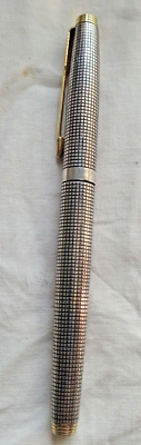PARKER STERLING SILVER CAP & BARREL FOUNTAIN INK PEN USA VINTAGE