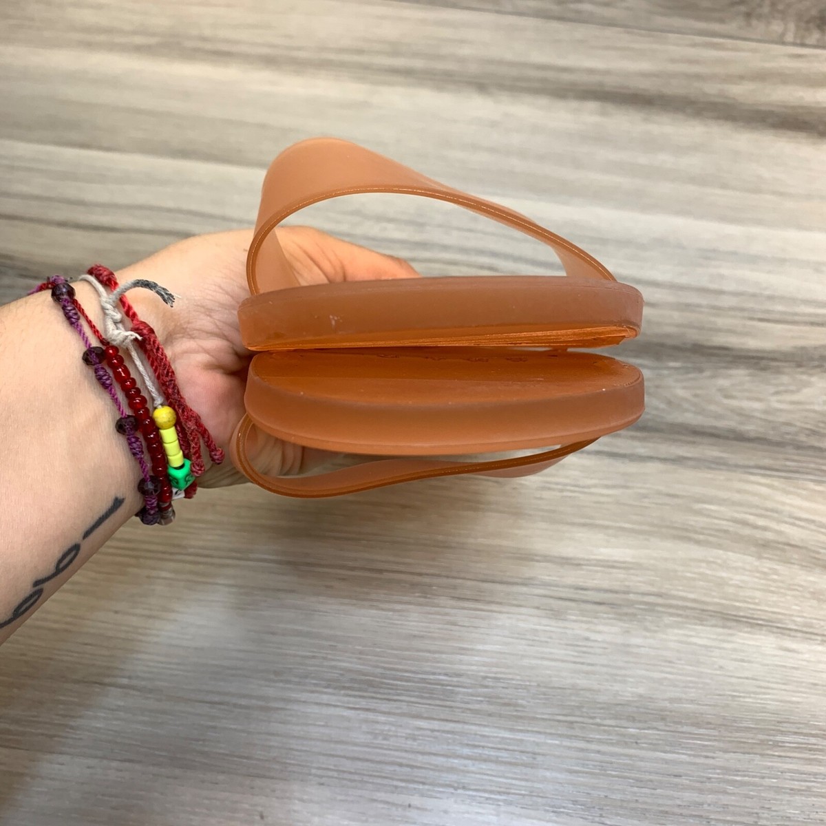 Anthropologie Matisse Sandal Womens 9 Orange Jelly Slide