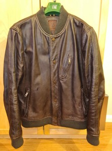 timberland brown leather jacket