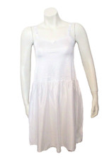 J.C. Collections Girls Semi-Sheer Silky Nylon Tiered Full Dress Slip 10 USA made