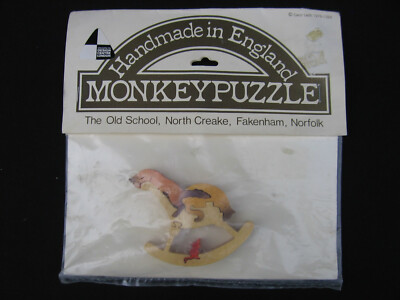 VINTAGE ''New'' (NIP) CAROL LEITH MONKEY PUZZLE 1976-1984 WOODEN ~ MADE IN ENGLAND