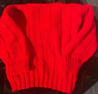toddler, sweater, red,  Italian fine wool, hand-kit by professional knitter — photo 4