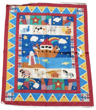 1995 Vintage Noah's Ark Fabric Panel Fabric Traditions Quilting Baby Nursery