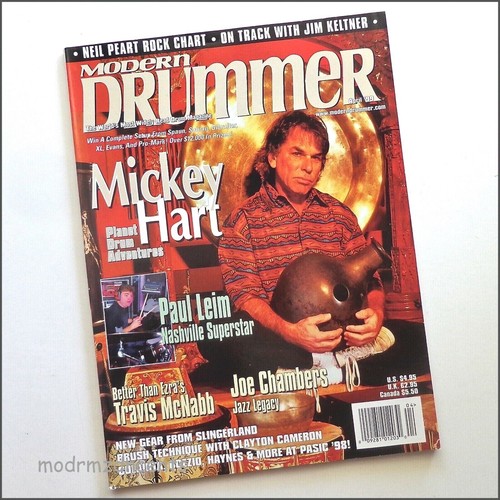 MODERN DRUMMER - April 1999 - MICKEY HART - Grateful Dead + Neil Peart