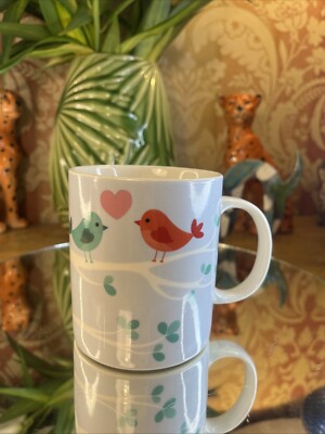 Puckator super süße Vögel auf einem Baum Porzellan Becher t4