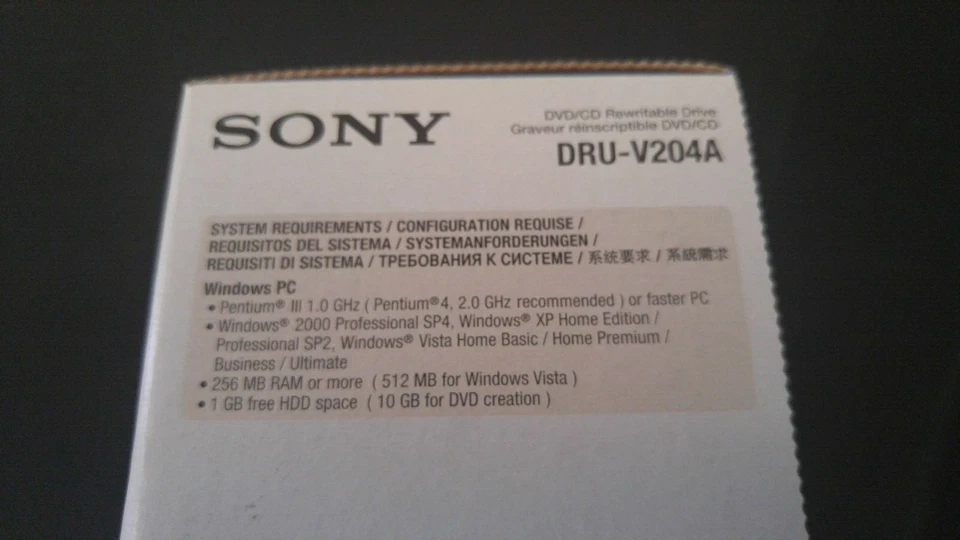 SONY DRU-V204A DVD/CD Rewritable Drive Black New Sealed - Image 2 of 4