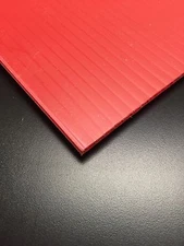 Coroplast 4mm 48" x 24" (12 Pack) Red Corrugated Plastic Sheets Horizontal