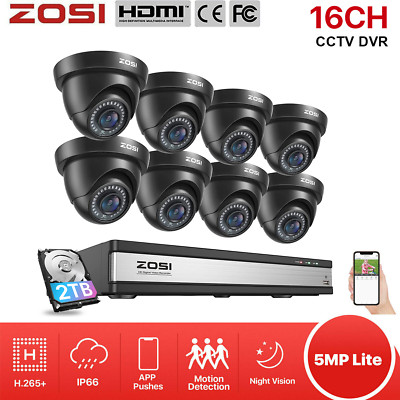 ZOSI BNC 2MP Überwachungskamera Set Außen 2TB 1080P 16CH DVR 24M IR Nachtsicht