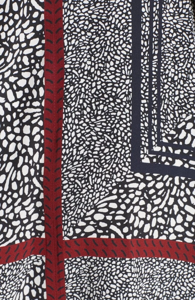 Vestido para mujer Derek Lam 10 estampado cruzado plisado de seda, talla 8 - negro 152342 Foto 3 de 4