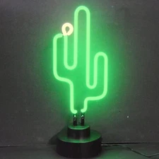 Cactus Neon Sculpture - Arizona - Desert - Real Glass Tubes - Lamp - Sign