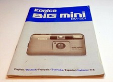 Konica Big Mini BM-201 Camera Guide Instruction Manual English Francais Espanol