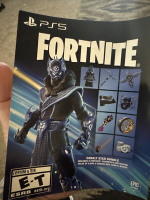 fortnite ps5 cobalt star bundle UNSCRATCHED EXCLUSIVE + 1,000 V-BUCKS +cosmetics