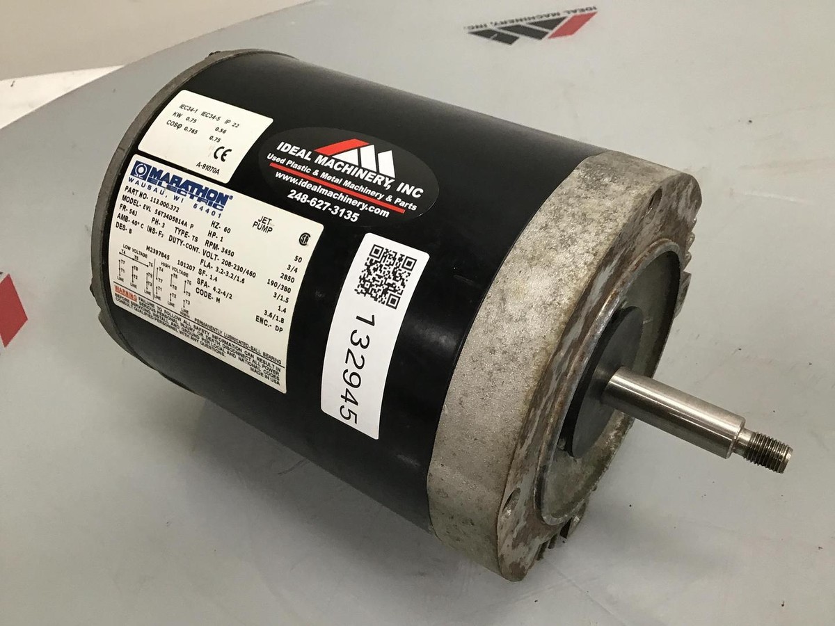 MARATHON ELECTRIC Jet Pump Motor EVL 56T34D5814A P USED #132945 | eBay