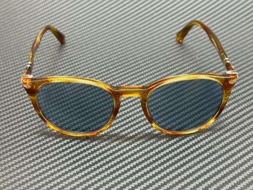PERSOL PO3152S 904356 Striped Brown Round Men's 52 mm Sunglasses - Picture 2 of 5
