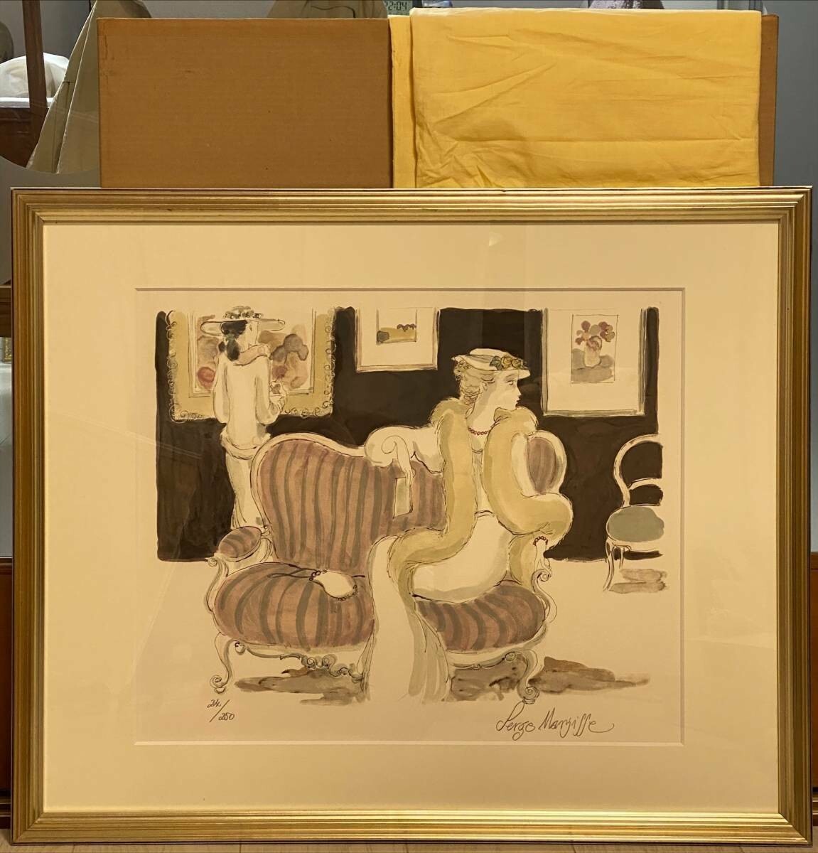 Serge Marjisse Original Lithograph Print ED250 Portrait Signed