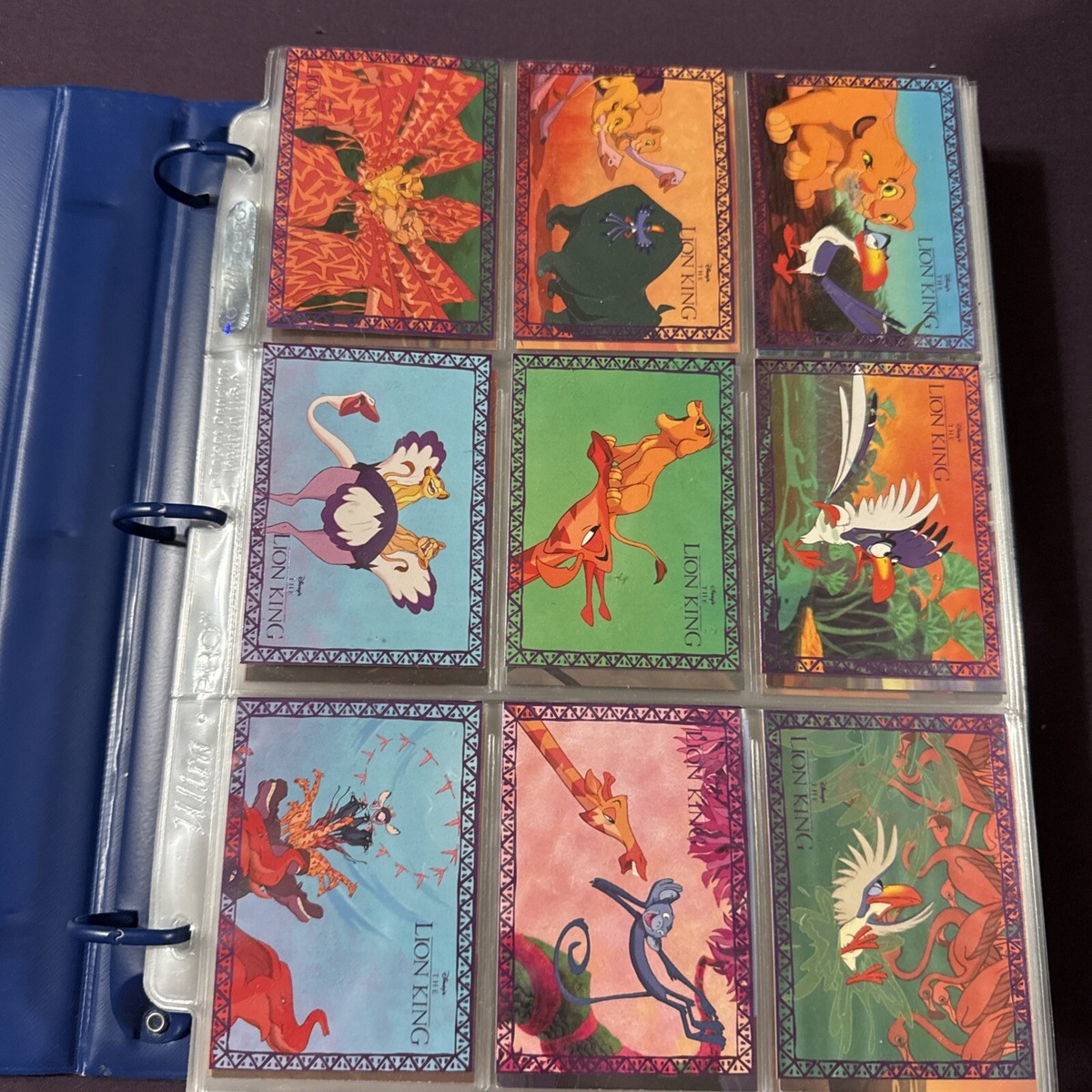 90s Disney's The Lion King Skybox Binder and Trading Card