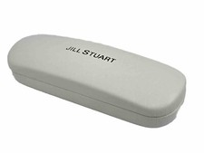 NEW Jill Stuart White Hard Clamshell Eyeglasses Case Spring Closure